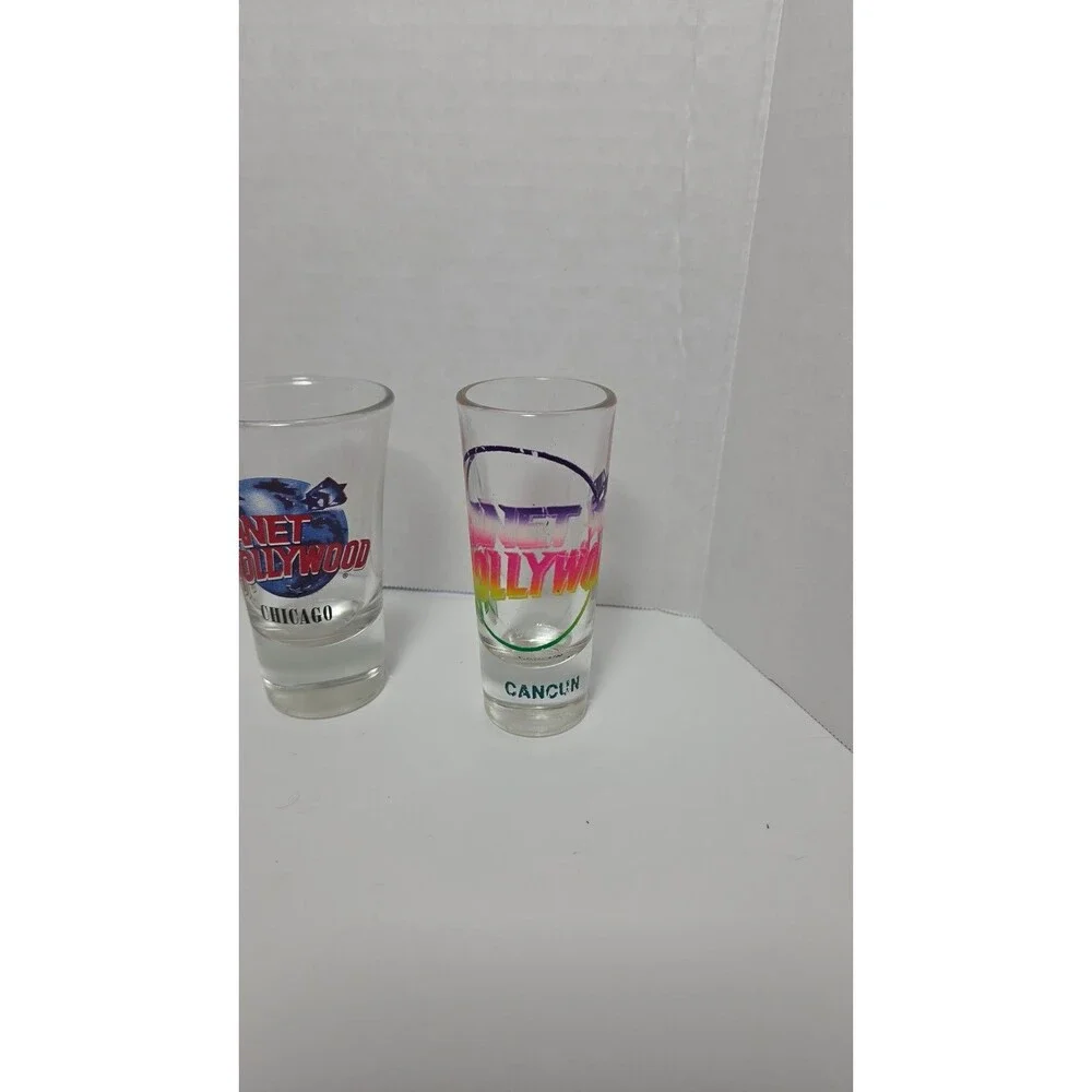 Planet Hollywood Shot Glasses - Chicago, Mall of America, Cancun